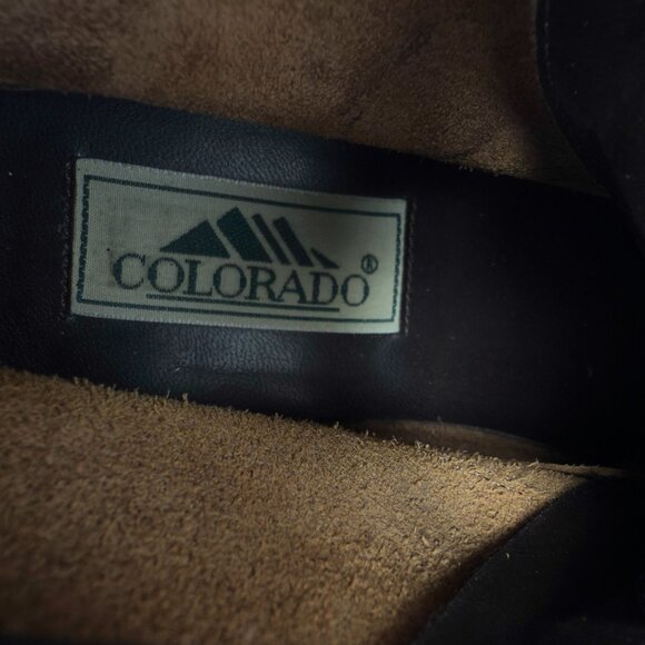 COLORADO Brown Leather Moc-Toe Lug Sole Lace‎ Up Ankle Boots Size 7M - Picture 9 of 10